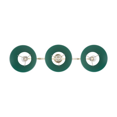 Alezay 3-Light Linear Pendant with Pine Green