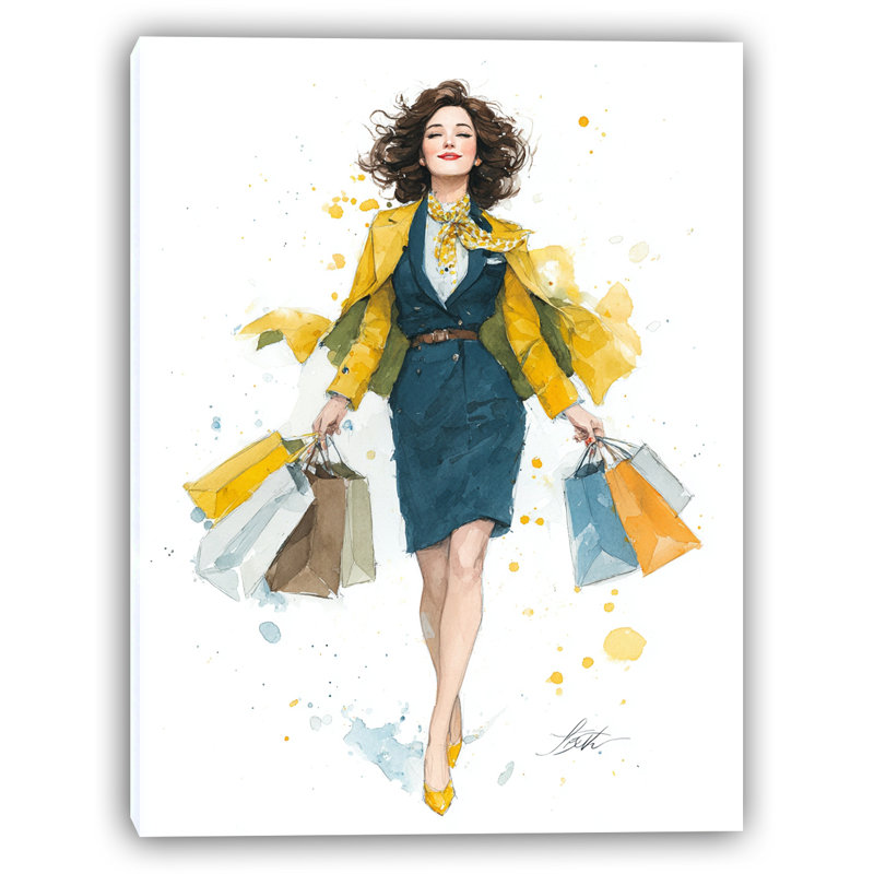 Joyful Stroll Wrapped Canvas Wall Art