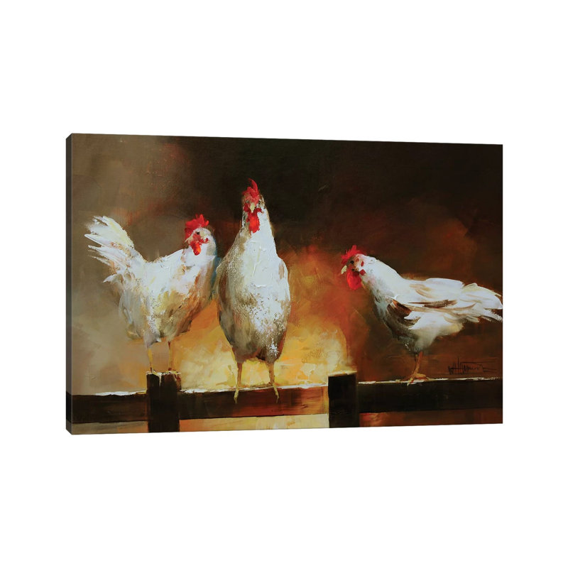 Chicken II 1 Piece Wrapped Canvas Painting, 20.32 cm H x 30.48 cm W