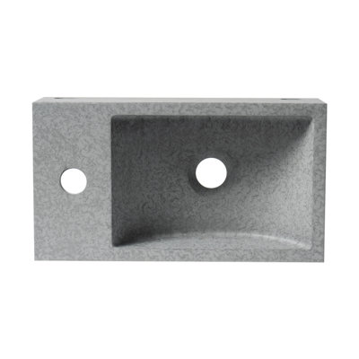 Alfi Brand 8.75'' Matte Gray Natural Stone Rectangular Bathroom Sink