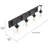 Ralbay Matte Black Bathroom Vanity Light Fixture 4-Light Industrial Wall Mount With Clear Glass Shades For Vintage Edison Bulbs-397975545-397975310-397975311
