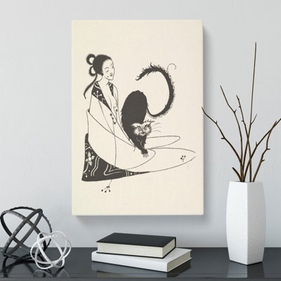 Grotesques by Aubrey Beardsley - Wrapped Canvas