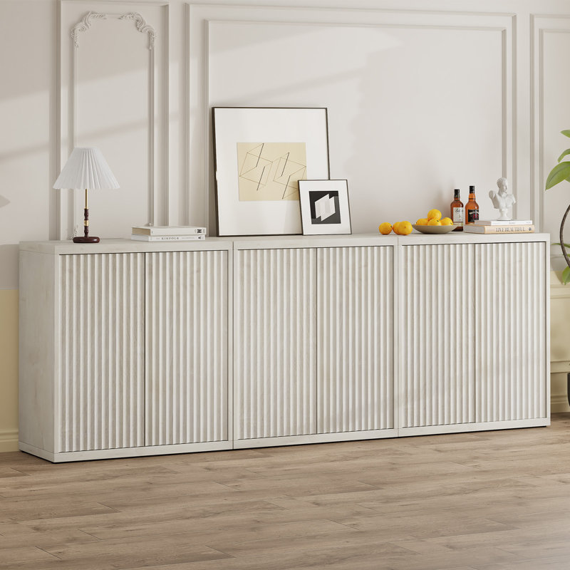 Buffet 31 po avec portes et tablettes, Chêne blanc