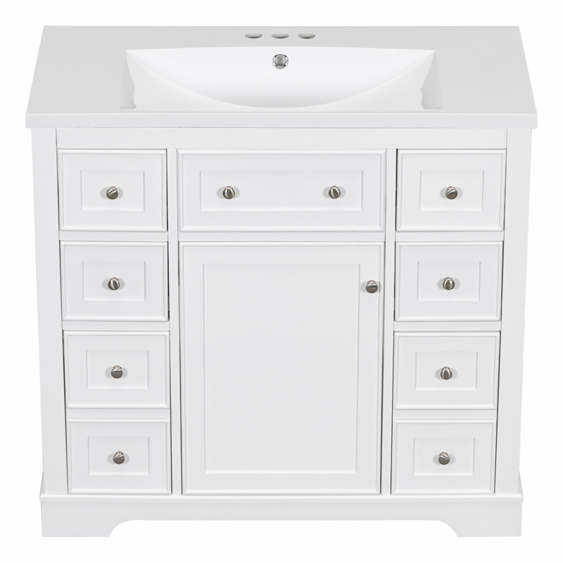Meuble-lavabo 36 po avec lavabo, Blanc