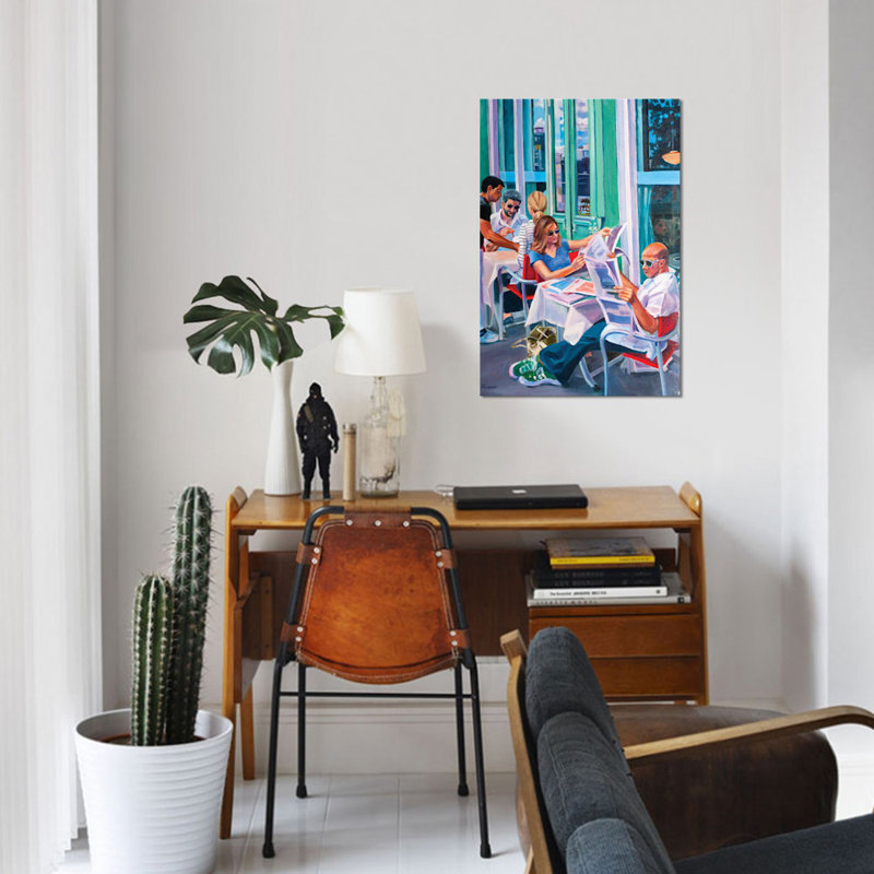 « dimanche matin », reproduction sur toile, H 12 po x l 8 po x P 0,75 po, Toile tendue, Pas de tapis