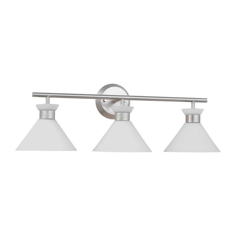 Éclairage pour meuble-lavabo Belcarra, Acier brossé, 3