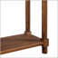 Ensemble de deux tables d'appoint étroites avec tablette, idéales pour les petits espaces et faciles à assembler sans outils.