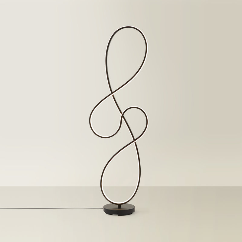 113.5cm Matte Black LED Novelty Floor Lamp