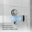 Porte de douche coulissante double sans cadre avec verre transparent de 3/8 po (10 mm) de 56 à 60,5 po Opal Mirage MCOCOD-116474673