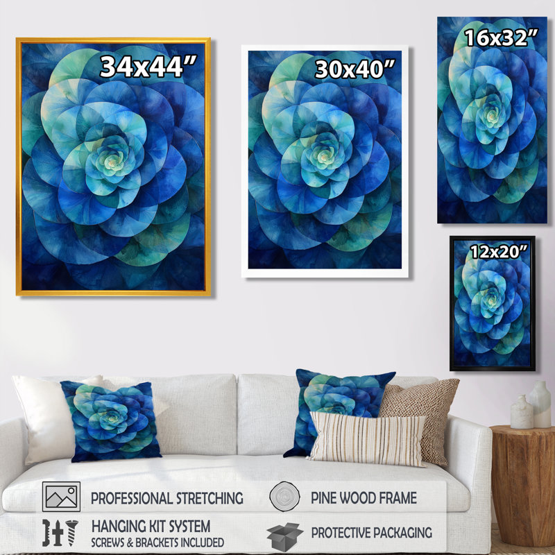 Frederick - impressions murales florales, Argent argent, H 40 po x l 30 po, Impression encadrée flottante
