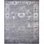 Oriental Hand-Knotted Wool/Silk Gray/White Area Rug-502765787