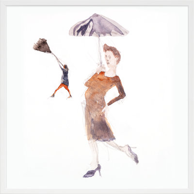 Les Parapluies Painting by Simon Schneiderman