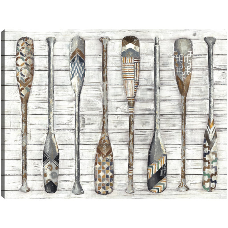 «Oars & Paddles» par Dixon Design Group, reproduction d'art sur toile, H 11 po x l 14 po