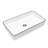 24"X14" White Ceramic Rectangular Drop-in Bathroom Vessel Sink-100998247