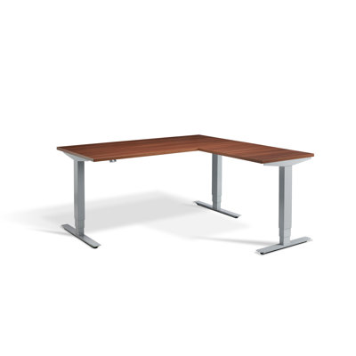 Troyer Adjustable L-Shaped Metal Base Standing Desk