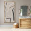 «Minimalist Neutral Line Composition Modern Abstract Decor - Large encadrée, reproduction d'art sur toile encadrée-1069008280-1069008279