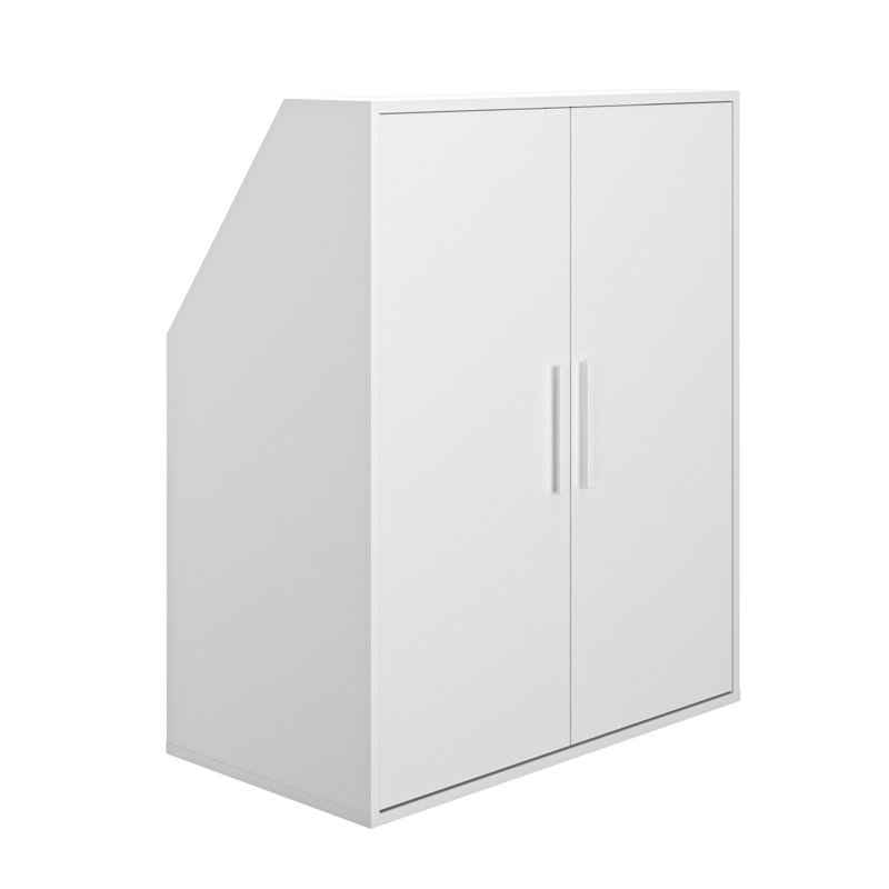 2 Door Particle Board Wardrobe, White