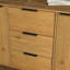 Buffet avec rangement, armoire à café en bois, armoire de cuisine 47,2 po à 3 tiroirs et 2 portes, armoire de cuisine en bois naturel