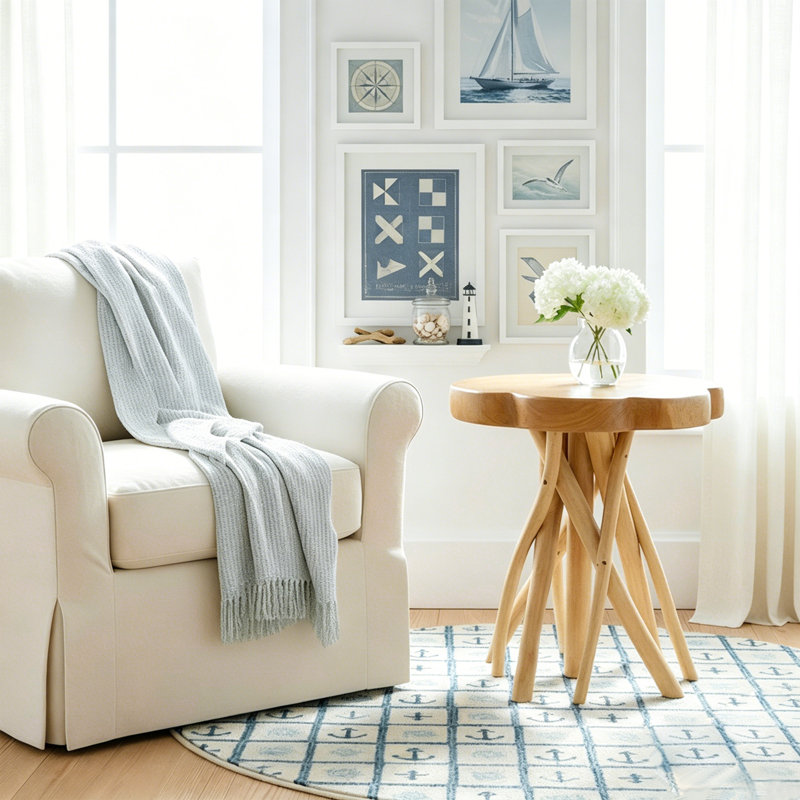 Solid Wood End Table
