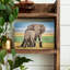 Gentle Giants Of Africa Peaceful Contemporary Elephant Nature Wildlife Wall Art Print by Jeffrey C. Sink - 1 Piece Wrapped Canvas Wall Art-1620711746
