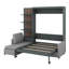 Grand lit escamotable avec canapé et tablettes-773419554