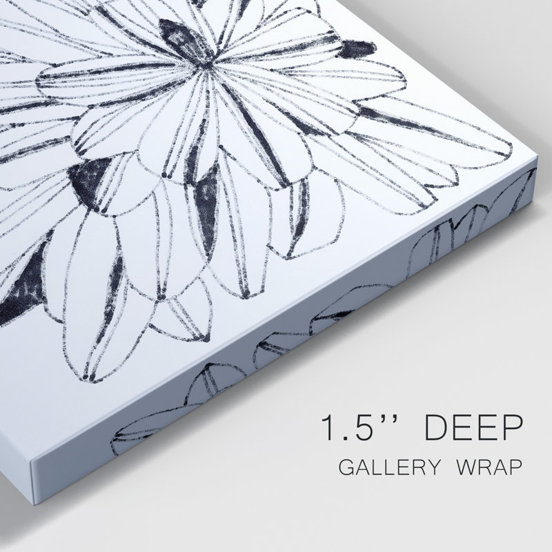 Kaléidoscope monochrome II - impression, H 60 po x l 40 po x P 1,5 po, Toile tendue avec châssis Gallery