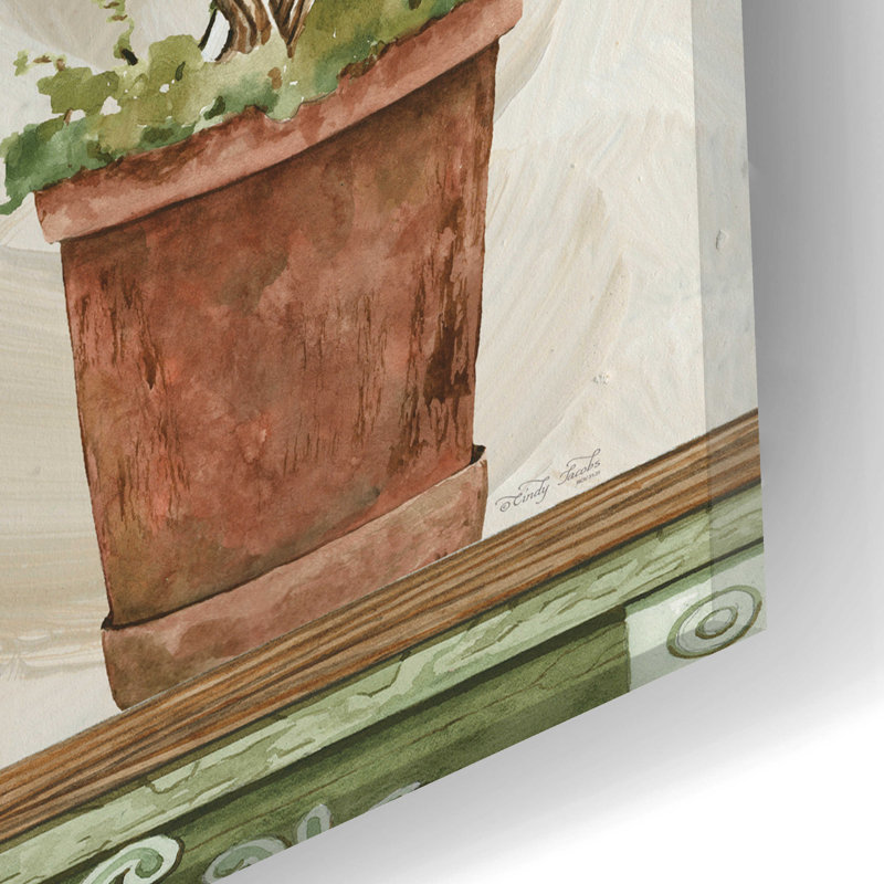 " Topiaries In A Row " by Cindy Jacobs, 12" H x 24" W x 0.2" D