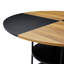 Ensemble de table circulaire et de chaises sans accoudoirs, table de salle à manger avec tablette de rangement double couche, 4 chaises de salle à manger avec pieds en métal