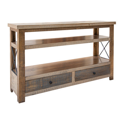 Andaluz 2 Drawers Sofa Table in Light Brown