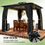Abri pour auvent, pavillon de jardin à toit souple, pavillon de jardin extérieur
