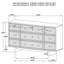 Commode 9 tiroirs Beige Oak