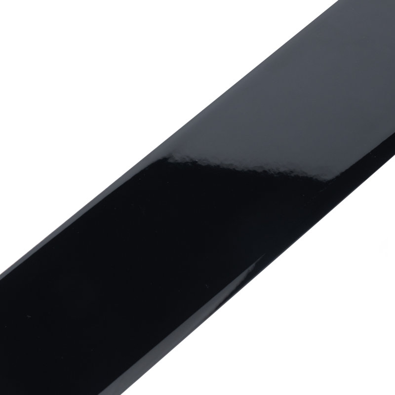 Carreau de céramique bullnose Battiscopa 13 po x 3 po, Noir lustré