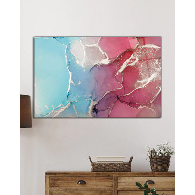 Peinture élégante en verre trempé décoratif, 27,6 po x 43,3 po | 100% verre trempé, épaisseur: 0,16 pouce | Superbe décoration intérieure pour le salon, le bureau ou la galerie | Pièce d'art unique, durable et élégante