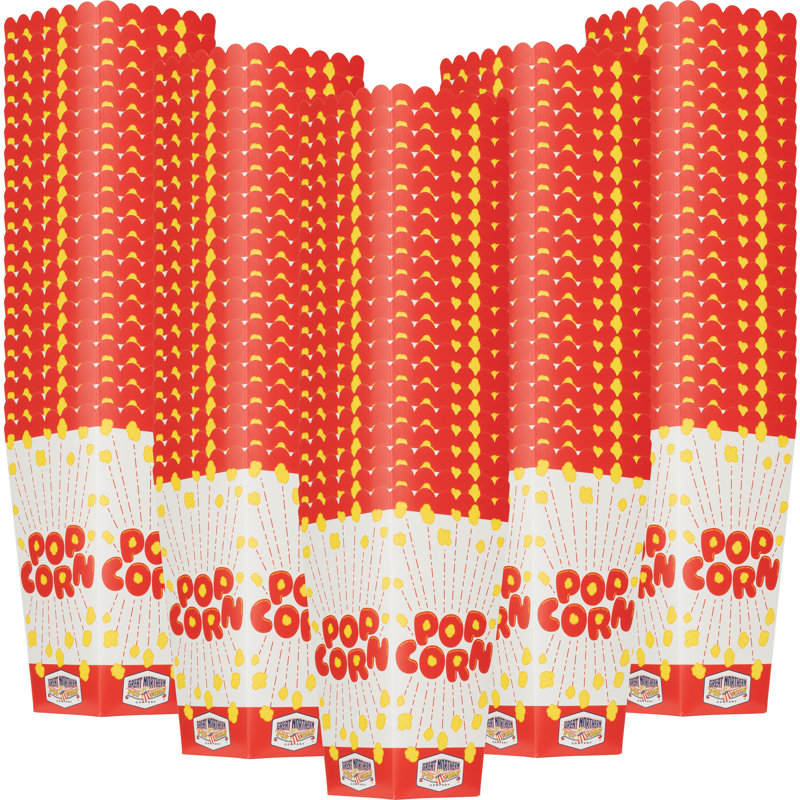 Boîtes de maïs soufflé 46 onces Great Northern Popcorn en papier pour soirées cinéma et fêtes