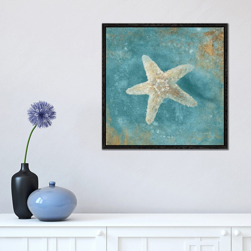 Treasures from the Sea IV 1 Piece Wrapped Canvas Wall Art, 45.72 cm H x 45.72 cm W, Black Framed