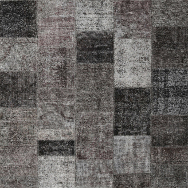 Tapis oriental multicolore tissé à la machine Oriental, Carré 3 pi
