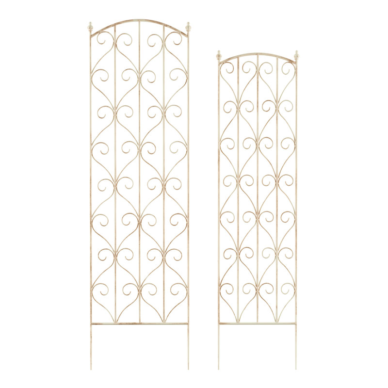 Steel Arched Trellis, White