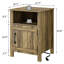 Ensemble de 2 tables de chevet de style campagnard rustique avec station de charge
