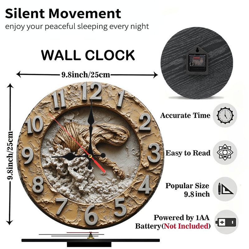 Horloge murale en résine corail pour chien
