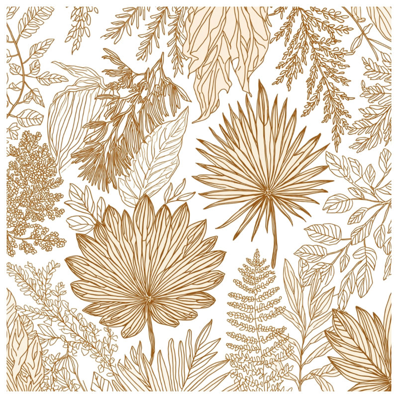Rideaux de fenêtre botanique Intricate Line, 50 po x 92 po - 1 panneau, Blocage