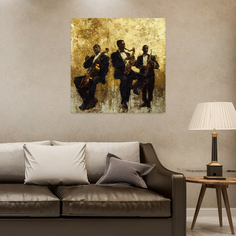 Golden Era 3, art abstrait contemporain, H 32 po x l 32 po