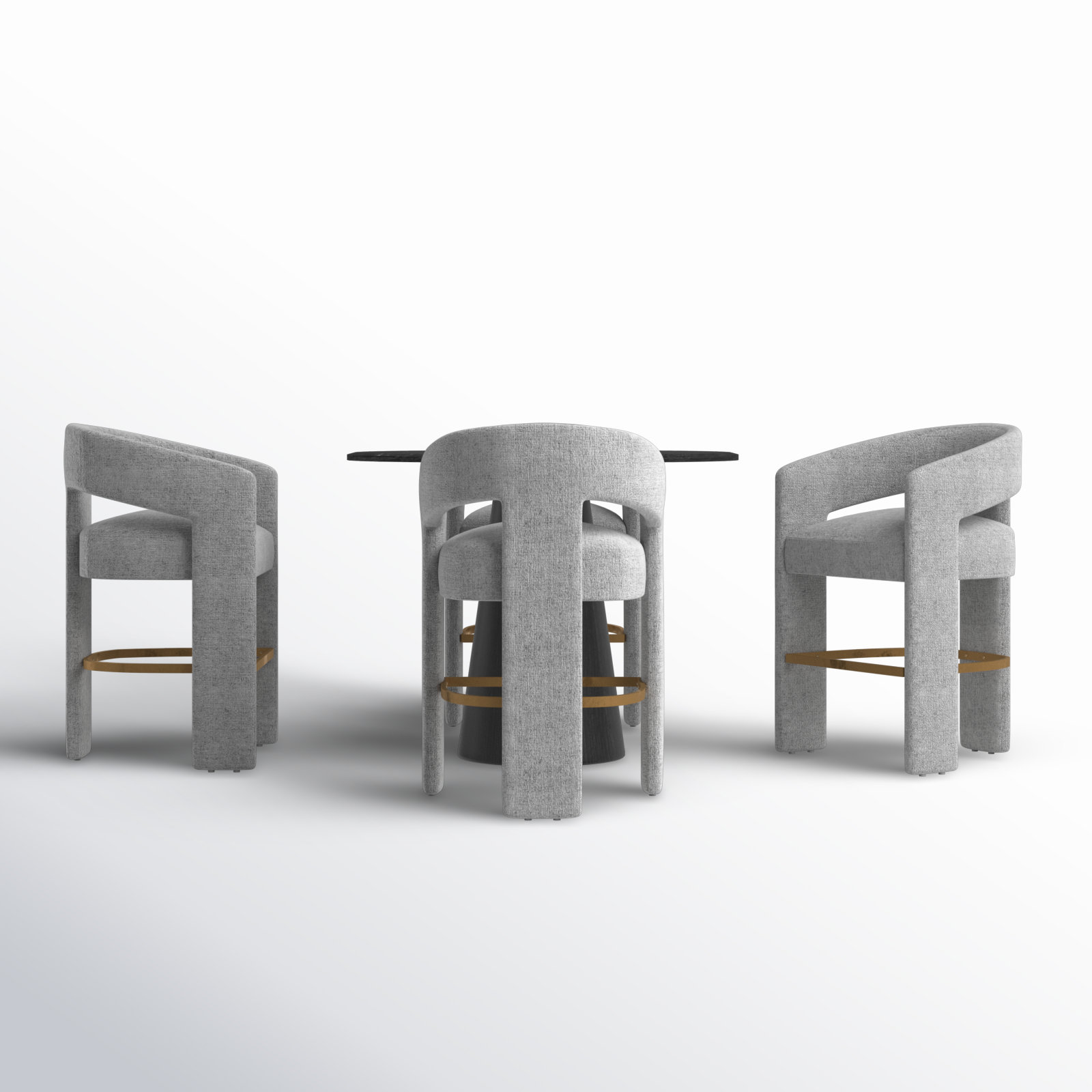Darlington 5 - Piece Dining Set, Gwen Gray Microsuede