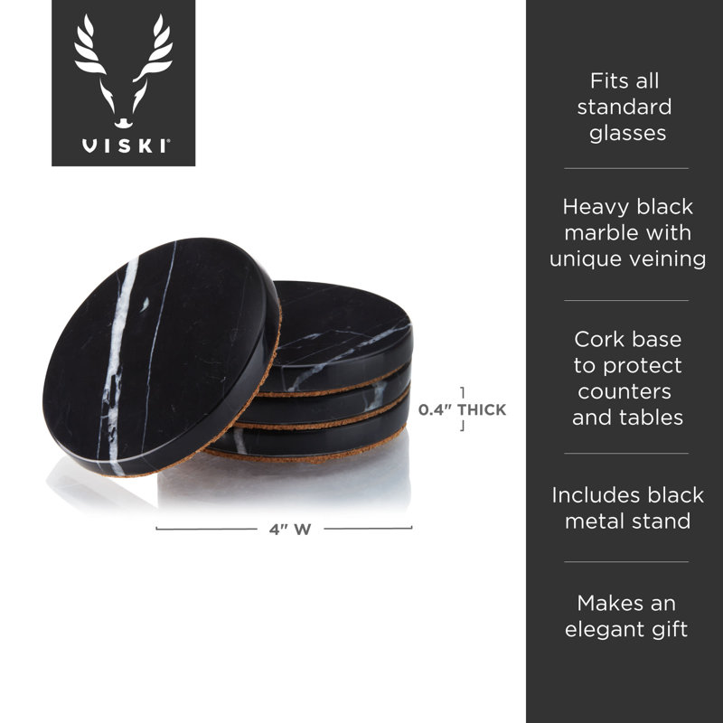 Marble Coaster in Black