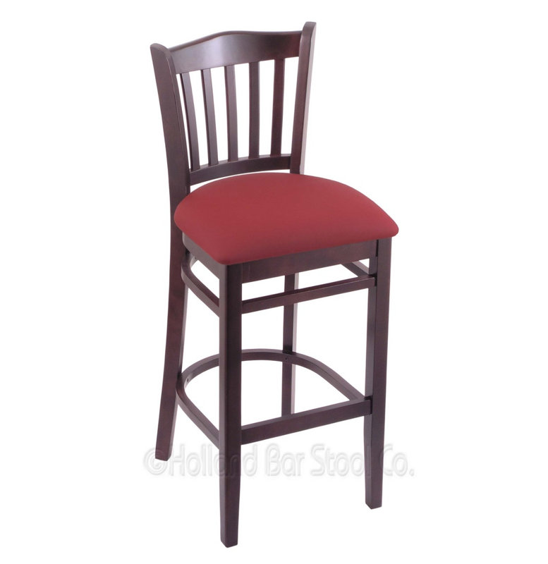 Tabouret de bar 25 po, Cerisier foncé, Selle Canter, Tabouret de comptoir (siège d'une hauteur de 25 p