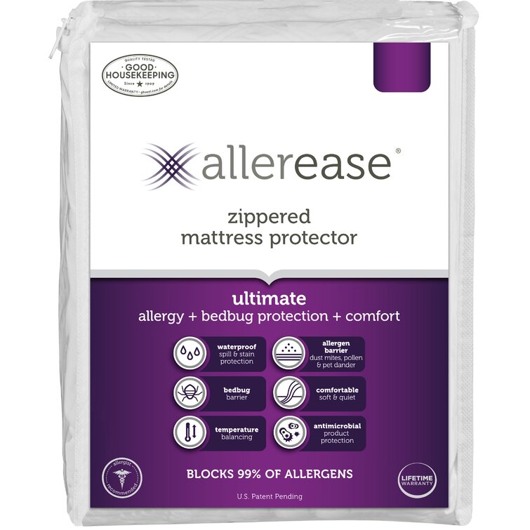 AllerEase T240 Thread-Count Ultimate Standard/Queen Size Pillow Protector