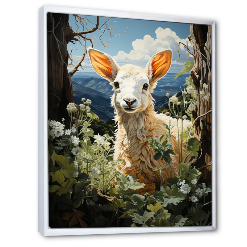 Impression sur toile Rollinsford Goat Mountain Explorer Pastoral I, H 32 po x l 24 po x P 1 po, Cadre flottant blanc