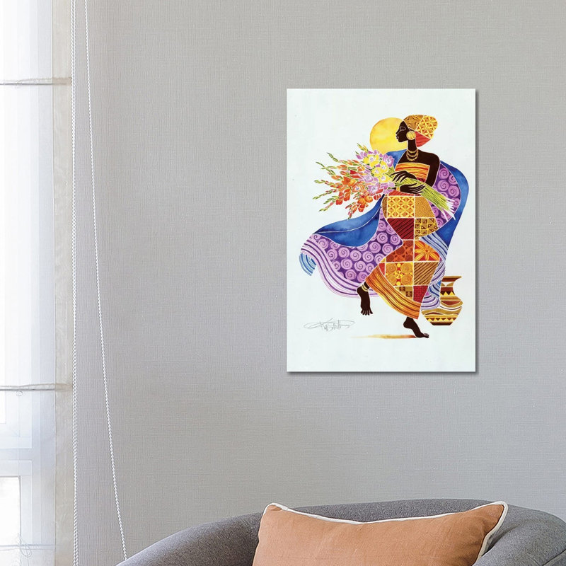Kikora by Keith Mallett - Wrapped Canvas Painting, 66.04 cm H x 45.72 cm W x 3.175 cm D