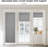 Magnetic Blackout Door Blinds, No Drill Roll Up French Door Curtain for Window, Thermal Insulated Light Blocking Shades for Sidelight Glass Window, 1 Panel-1739404967-1739404988