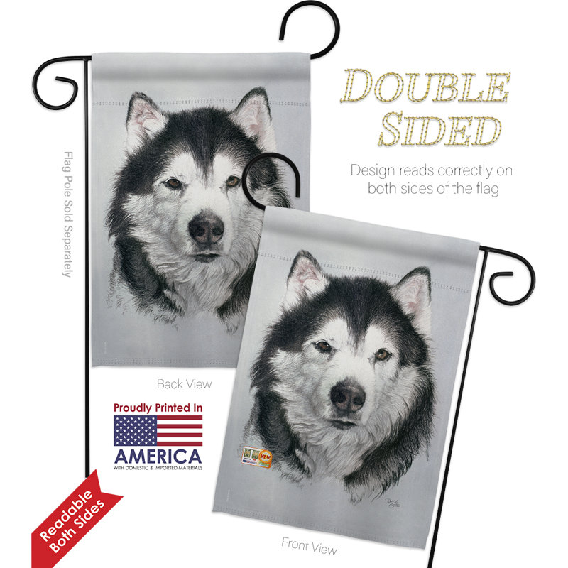 Husky polyester à 2 faces 19 x 13 po Ensemble de drapeaux
