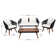 Larry Acacia 4 - Person Patio Conversation Sets with Cushions